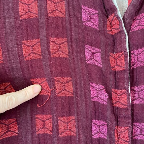 Button-Up Top in Oxblood - multiple flaws - Picture 4 of 7